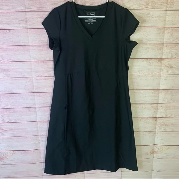 L.L. Bean | Dresses | Ll Bean Black Fitness Dress Size Medium | Poshmark